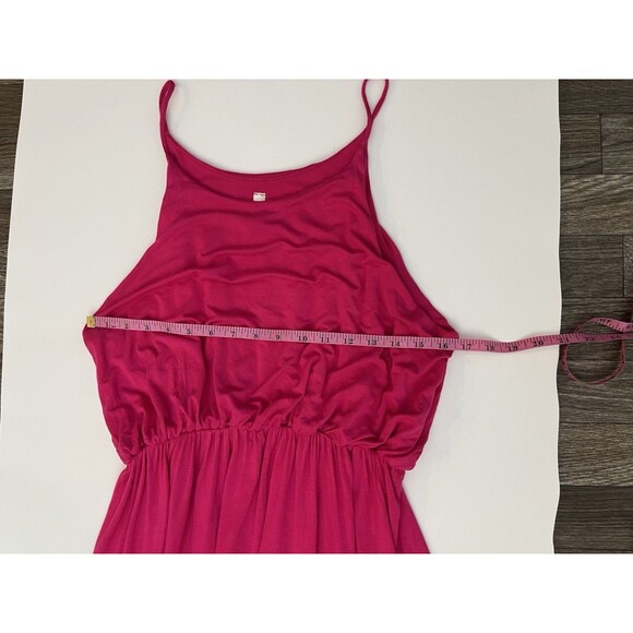 Emerald Women’s  spaghetti strap maxi dress Size 1XL Pink Pullover Elastic Waist - Picture 10 of 11